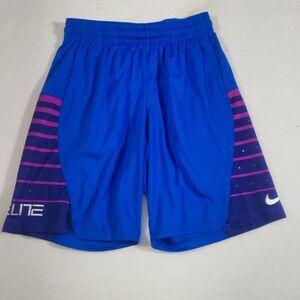 Nike Elite Dri Fit Shorts Men’s M 100% Polyester Purple And Blue